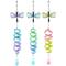 25" Multicolor Dragonfly Swirl Metal Wind Spinner Windchime Set